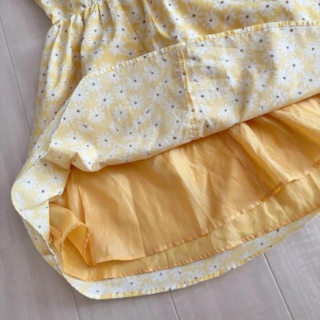 ◆Swelish/スウィリッシュ◆お腹開きミニワンピース★イエロー×花柄M*リボン♪ギャルコーデ美品 < 女性ファッション ◆Swelish/スウィリッシュ◆お腹開きミニワンピース★イエロー×花柄M*リボン♪ギャルコーデ美品 < 女性ファッションの