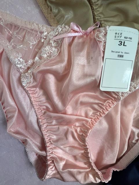 3Lサイズ!3枚セット!光沢ツルツル素材!シフォン使いあり!色とりどりエレガント!ショーツ!No.光 < 女性ファッション  3Lサイズ!3枚セット!光沢ツルツル素材!シフォン使いあり!色とりどりエレガント!ショーツ!No.光 < 女性ファッションの