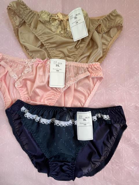 3Lサイズ!3枚セット!光沢ツルツル素材!シフォン使いあり!色とりどりエレガント!ショーツ!No.光 < 女性ファッション  3Lサイズ!3枚セット!光沢ツルツル素材!シフォン使いあり!色とりどりエレガント!ショーツ!No.光 < 女性ファッションの