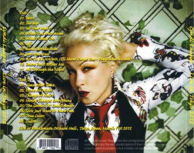 yzCyndi Lauper VfB[[p[ Tokyo,Japan 2012 2CD  CD/DVD/rfI 