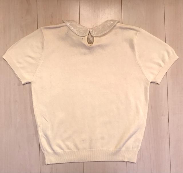 ●Laguna Moon●レース襟 半袖 ニット/FREESIZE < ブランド ●Laguna Moon●レース襟 半袖 ニット/FREESIZE < ブランドの