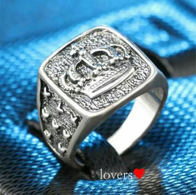 送料無料23号クロムシルバークラウン王冠スタンプリング指輪 < 男性アクセサリー/時計  送料無料23号クロムシルバークラウン王冠スタンプリング指輪 < 男性アクセサリー/時計の