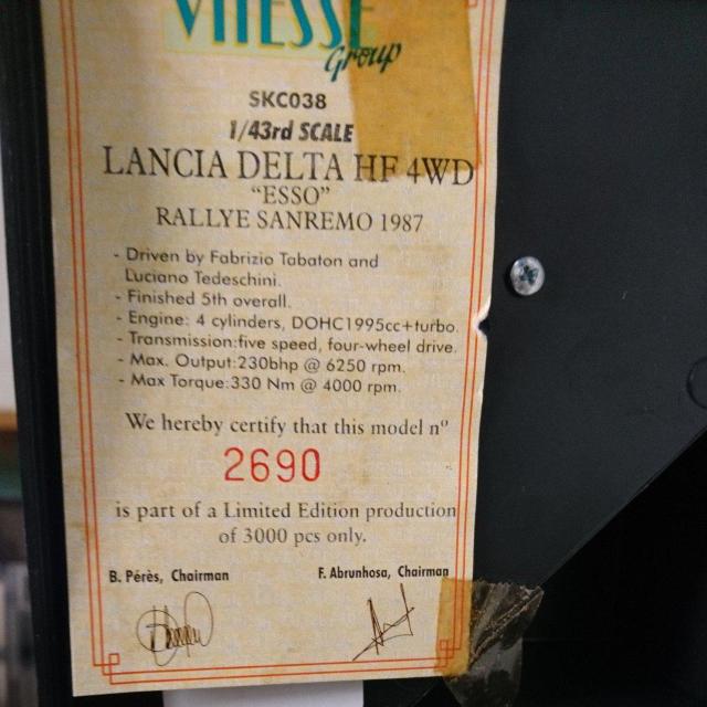 ミニカー ランチア デルタ HF 4WD ESSO < ホビー  ミニカー ランチア デルタ HF 4WD ESSO < ホビーの