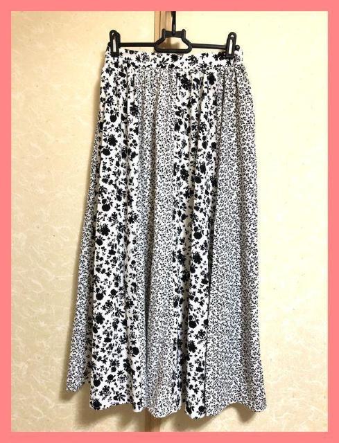 ☆新品☆サラサラ感触♪個性派パッチワーク風レトロ花柄フレアロングスカートM☆ < 女性ファッション ☆新品☆サラサラ感触♪個性派パッチワーク風レトロ花柄フレアロングスカートM☆ < 女性ファッションの