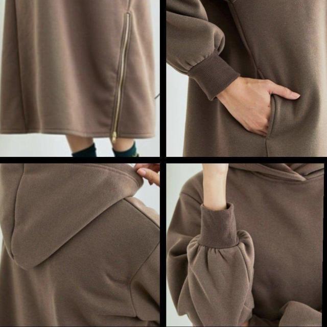 新品タグ8L★裏起毛パーカーワンピ < 女性ファッション 新品タグ8L★裏起毛パーカーワンピ < 女性ファッションの