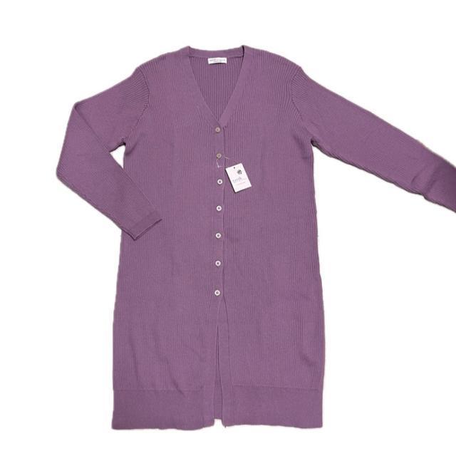 【NEW】リブニットカーディガン/earth music&ecology/パープル < 女性ファッション 【NEW】リブニットカーディガン/earth music&ecology/パープル < 女性ファッションの