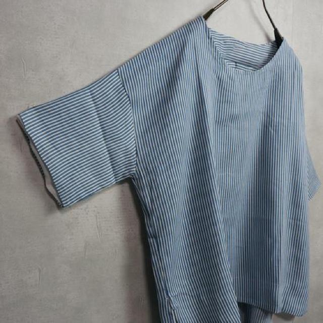 新品 コットンプルオーバー ストライプ 布帛 サックス < 女性ファッション 新品 コットンプルオーバー ストライプ 布帛 サックス < 女性ファッションの