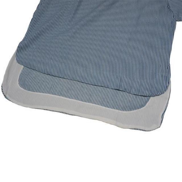 新品 コットンプルオーバー ストライプ 布帛 サックス < 女性ファッション 新品 コットンプルオーバー ストライプ 布帛 サックス < 女性ファッションの