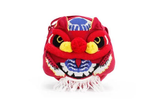 香港hoopla Red Lion Dance Lion Head Crossbody Bag獅子舞の頭の斜めかけバッグジャカード < 女性ファッション 香港hoopla Red Lion Dance Lion Head Crossbody Bag獅子舞の頭の斜めかけバッグジャカード < 女性ファッションの