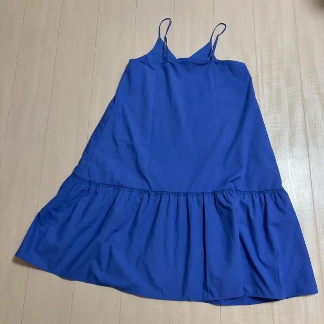 ◆GU GIRLS/ジーユー◆シングルティアードキャミソールワンピース★ブルー160*大人気アイテム♪ < ブランド  ◆GU GIRLS/ジーユー◆シングルティアードキャミソールワンピース★ブルー160*大人気アイテム♪ < ブランドの