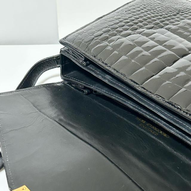 美品 最高品質 本革 クロコダイル ショルダーバッグ 肩掛け バッグ エキゾチックレザー < 女性ファッション  美品 最高品質 本革 クロコダイル ショルダーバッグ 肩掛け バッグ エキゾチックレザー < 女性ファッションの