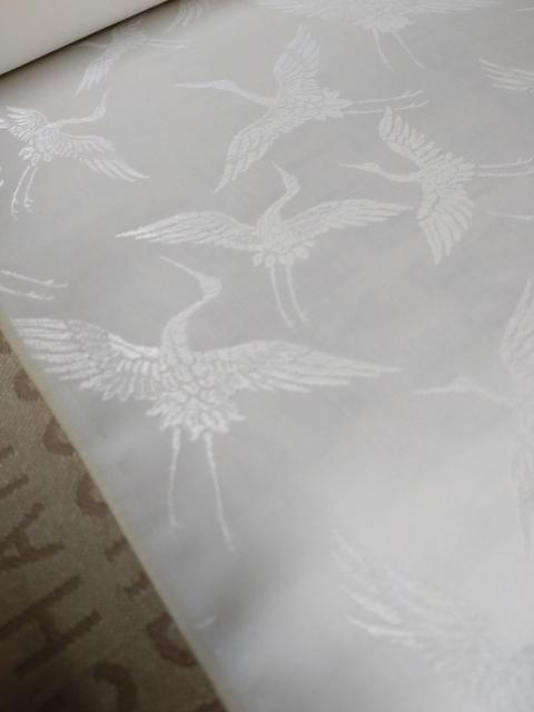 レトロ(CQ10916)約88cm幅×約0.9m・鶴柄・和装品制作用布地・耳端汚れあり < ペット/手芸/園芸 レトロ(CQ10916)約88cm幅×約0.9m・鶴柄・和装品制作用布地・耳端汚れあり < ペット/手芸/園芸の