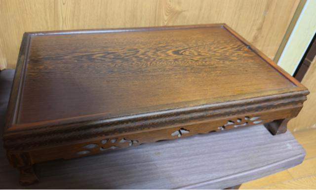 花台 足付き 木製 飾り台 置台 平台 敷板 すかし入り和風 インテリア < インテリア/ライフ 花台 足付き 木製 飾り台 置台 平台 敷板 すかし入り和風 インテリア < インテリア/ライフの