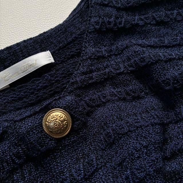◆新品◆1.2万◆ココディール◆ツイード風ニットカーディガン◆ネイビー◆M < ブランド ◆新品◆1.2万◆ココディール◆ツイード風ニットカーディガン◆ネイビー◆M < ブランドの