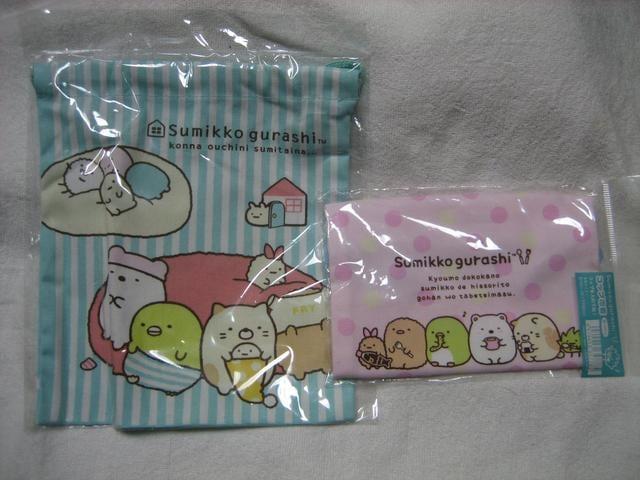 すみっコぐらし 巾着S/コップ巾着 2種セット < アニメ/コミック/キャラクター  すみっコぐらし 巾着S/コップ巾着 2種セット  < アニメ/コミック/キャラクターの