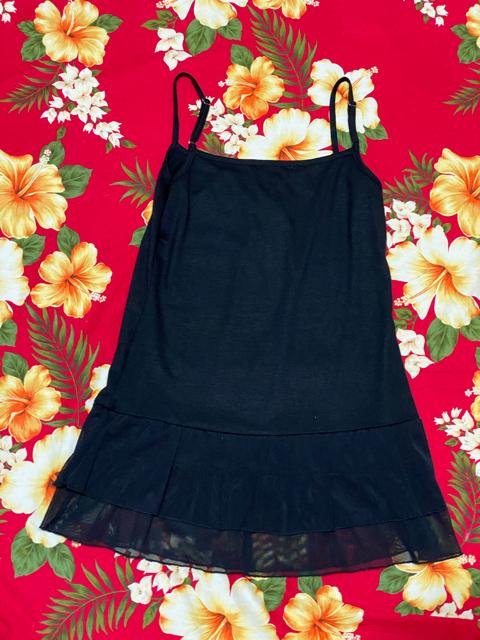 ハンキーパンキー☆ブラックインナー☆裾二重レースフリルキャミ < 女性ファッション  ハンキーパンキー☆ブラックインナー☆裾二重レースフリルキャミ < 女性ファッションの