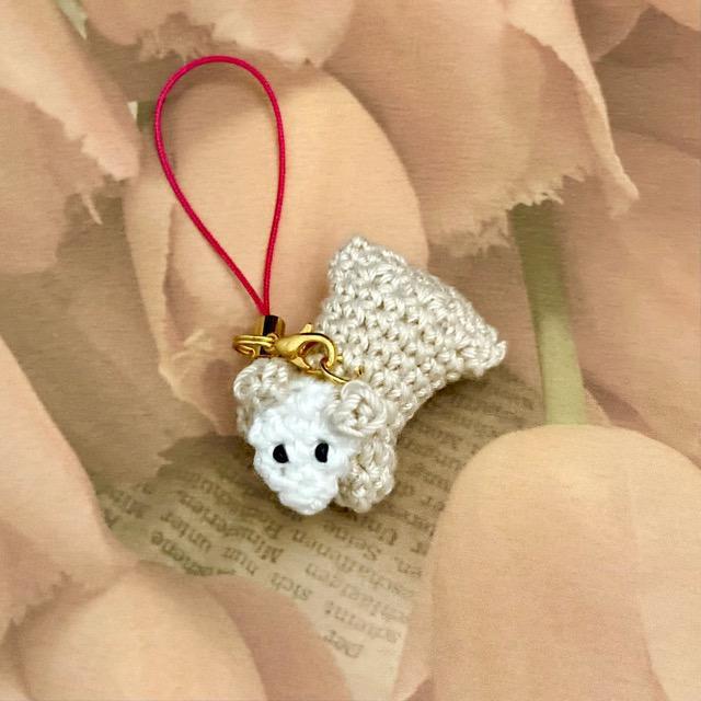 ハンドメイド♪レース編みぐるみ モモンガモチーフのストラップ < 女性ファッション  ハンドメイド♪レース編みぐるみ モモンガモチーフのストラップ  < 女性ファッションの