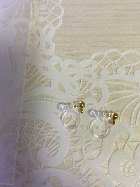 ハンドメイド つなぎフレームガラスを使用したピアス ポストタイプ  樹脂のノンホールピアスに変更可能 < 女性ファッション  ハンドメイド つなぎフレームガラスを使用したピアス ポストタイプ  樹脂のノンホールピアスに変更可能 < 女性ファッションの