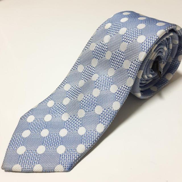 美品 I.B.S ネクタイ  水色 ドット 537 < 男性ファッション  美品 I.B.S ネクタイ  水色 ドット 537  < 男性ファッションの