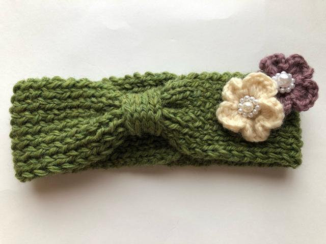 ハンドメイド ヘアバンド ウール100% SM2好き ガーリー グリーン < 女性ファッション  ハンドメイド ヘアバンド ウール100% SM2好き ガーリー グリーン  < 女性ファッションの
