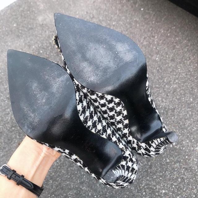 ◆DIANA/ダイアナ◆千鳥柄×ラインストーンビジューツイード生地パンプス★23.5cm*高見え♪ < ブランド ◆DIANA/ダイアナ◆千鳥柄×ラインストーンビジューツイード生地パンプス★23.5cm*高見え♪ < ブランドの