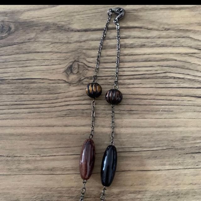 ウッド★カラフルストーンデザイン★レトロ★ネックレス★ < 女性アクセサリー/時計  ウッド★カラフルストーンデザイン★レトロ★ネックレス★ < 女性アクセサリー/時計の