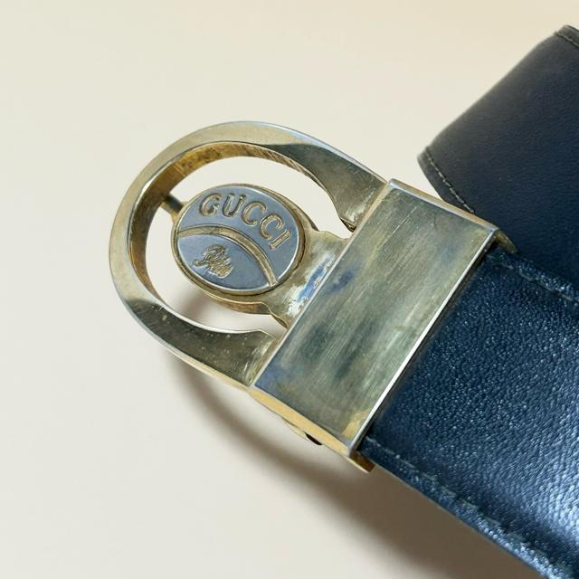 GUCCI グッチ レザー ベルト ヴィンテージ ゴールド バックル ブラック メンズ レディース < ブランド GUCCI グッチ レザー ベルト ヴィンテージ ゴールド バックル ブラック メンズ レディース < ブランドの