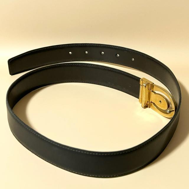 GUCCI グッチ レザー ベルト ヴィンテージ ゴールド バックル ブラック メンズ レディース < ブランド GUCCI グッチ レザー ベルト ヴィンテージ ゴールド バックル ブラック メンズ レディース < ブランドの