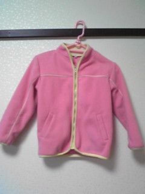 ピンク×イエロー フリースジャンパー < キッズ/ベビー  ピンク×イエロー フリースジャンパー  < キッズ/ベビーの