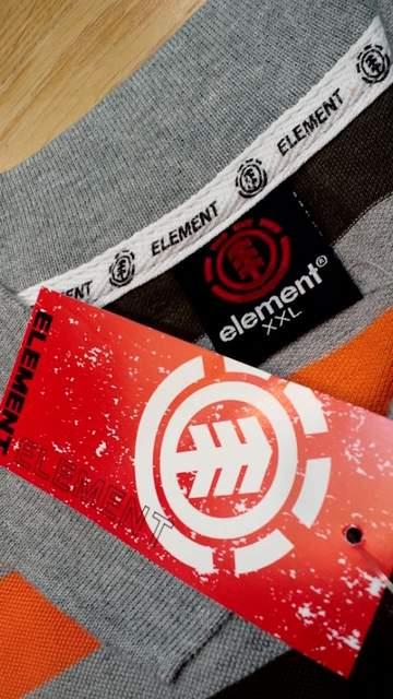 elementカノコボーダーポロシャツ グレーオレンジ ロゴ刺繍 サイズXXL B < 男性ファッション  elementカノコボーダーポロシャツ グレーオレンジ ロゴ刺繍 サイズXXL B < 男性ファッションの
