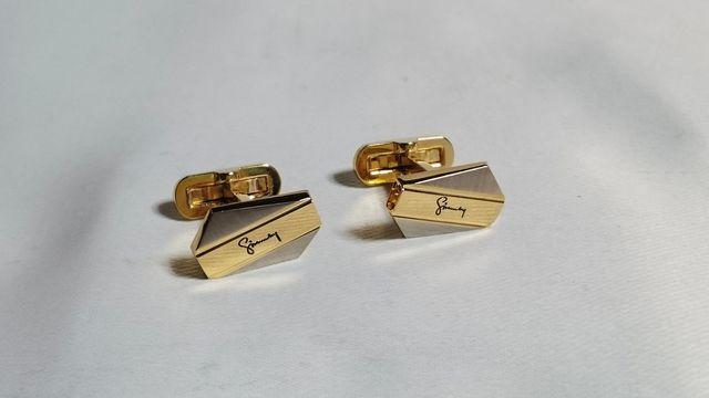 正規美 ジバンシィGIVENCHY ロゴ文字カフス 金×銀 ゴールド×シルバーカフリンクス < ブランド  正規美 ジバンシィGIVENCHY ロゴ文字カフス 金×銀 ゴールド×シルバーカフリンクス < ブランドの