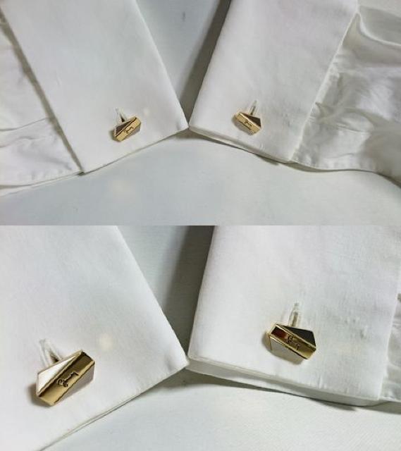 正規美 ジバンシィGIVENCHY ロゴ文字カフス 金×銀 ゴールド×シルバーカフリンクス < ブランド  正規美 ジバンシィGIVENCHY ロゴ文字カフス 金×銀 ゴールド×シルバーカフリンクス < ブランドの