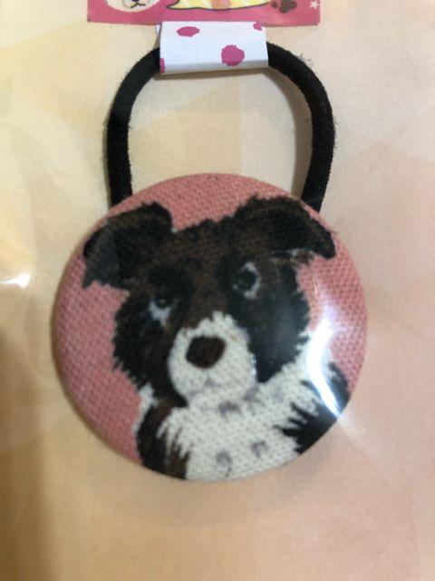 ハンドメイド ヘアゴム くるみボタン 可愛いボーダーコリー♪ < 女性ファッション  ハンドメイド ヘアゴム くるみボタン 可愛いボーダーコリー♪ < 女性ファッションの