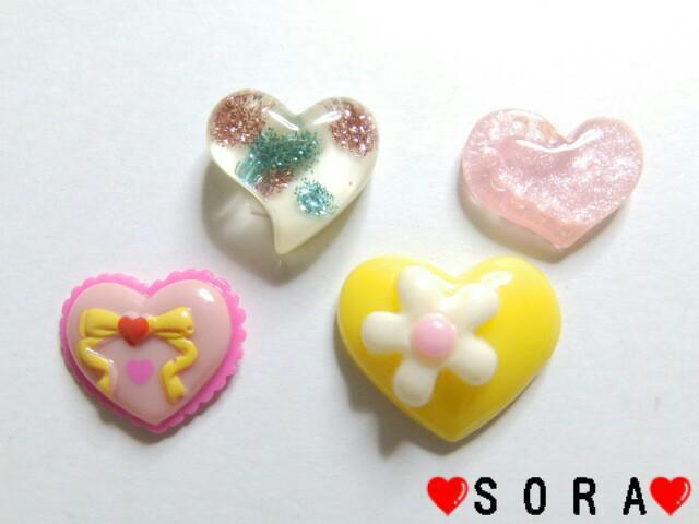 �f�R�p�[�c��n�[�g�p�[�c�f�U�C���Ⴂ 4�Z�b�g  �� ����/�R�X��/�l�C���� 