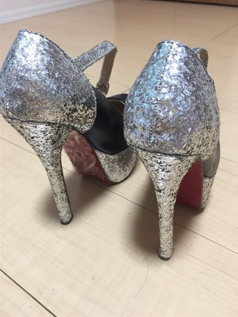 黒シルバーラメハイヒールパンプス  キャバコスプレ < 女性ファッション  黒シルバーラメハイヒールパンプス  キャバコスプレ < 女性ファッションの