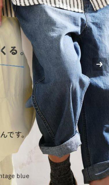 一度洗濯したのみ未着用 夏にしか穿けない七分なニュアンスデニム ソウルベリー サイズ4L < 女性ファッション  一度洗濯したのみ未着用 夏にしか穿けない七分なニュアンスデニム ソウルベリー サイズ4L < 女性ファッションの