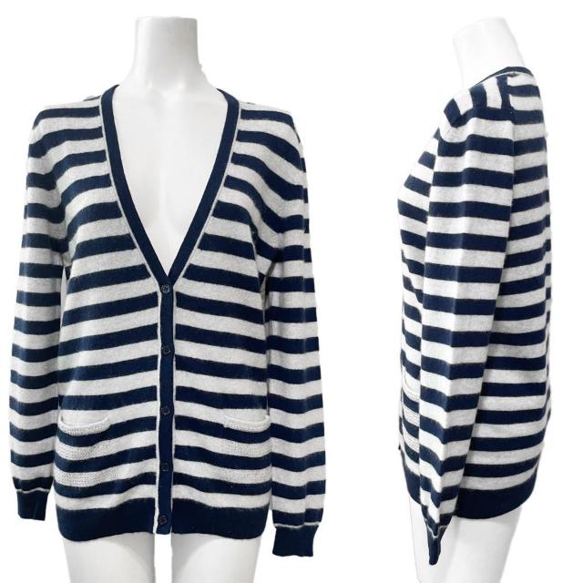 新品ESTHEMECACHEMIREパリ発カシミア100ボーダーカーデ < 女性ファッション 新品ESTHEMECACHEMIREパリ発カシミア100ボーダーカーデ < 女性ファッションの