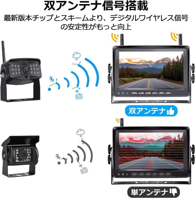 ワイヤレスバックカメラ ワイヤレスバックモニター バックカメラモニター バックカメラセット 7インチ < 自動車/バイク ワイヤレスバックカメラ ワイヤレスバックモニター バックカメラモニター バックカメラセット 7インチ < 自動車/バイク