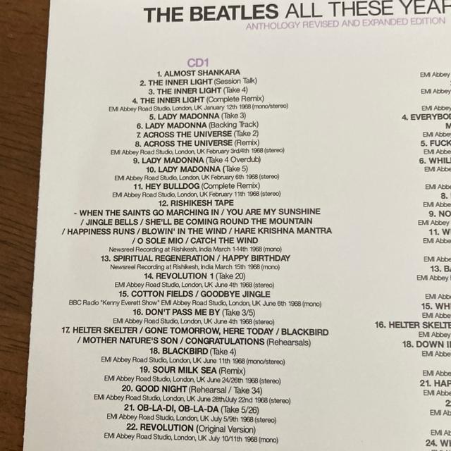 A 2g@THE BEATLES / ALL THESE YEARS 1968 ANTHOLOGY r[gY  ^gObY 