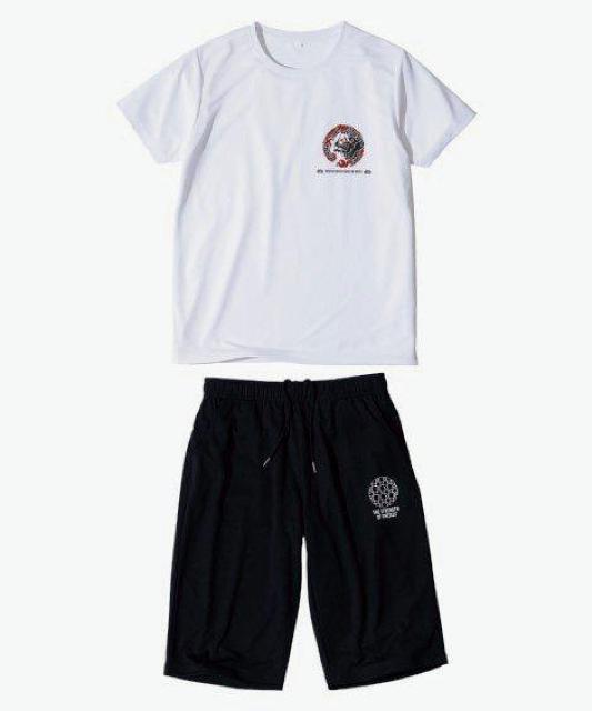 4Lサイズ!男際立つ!和柄!吸汗速乾!メッシュ素材!半袖Tシャツ!andハーフパンツ!の2点セット!新品タグ付き!大きいサイズ! < 男性ファッション  4Lサイズ!男際立つ!和柄!吸汗速乾!メッシュ素材!半袖Tシャツ!andハーフパンツ!の2点セット!新品タグ付き!大きいサイズ! < 男性ファッションの
