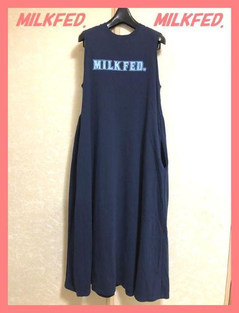 ☆ミルクフェド☆美品☆完売ギャザーフレアロゴノースリーブマキシワンピ☆ < ブランド ☆ミルクフェド☆美品☆完売ギャザーフレアロゴノースリーブマキシワンピ☆ < ブランドの