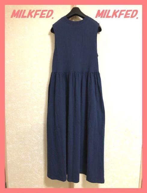 ☆ミルクフェド☆美品☆完売ギャザーフレアロゴノースリーブマキシワンピ☆ < ブランド ☆ミルクフェド☆美品☆完売ギャザーフレアロゴノースリーブマキシワンピ☆ < ブランドの