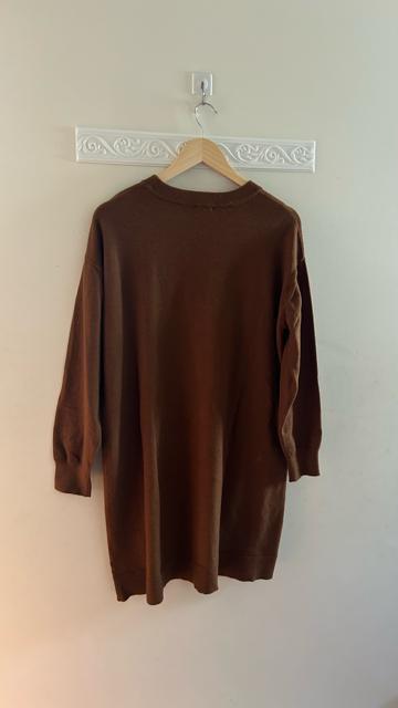 GU ジーユー ニットロングチュニック ニットワンピース ブラウン 茶 L < ブランド  GU ジーユー ニットロングチュニック ニットワンピース ブラウン 茶 L < ブランドの