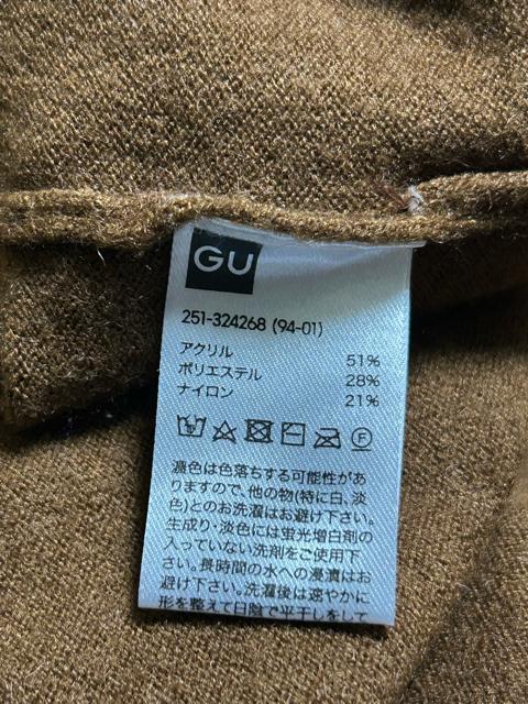 GU ジーユー ニットロングチュニック ニットワンピース ブラウン 茶 L < ブランド  GU ジーユー ニットロングチュニック ニットワンピース ブラウン 茶 L < ブランドの