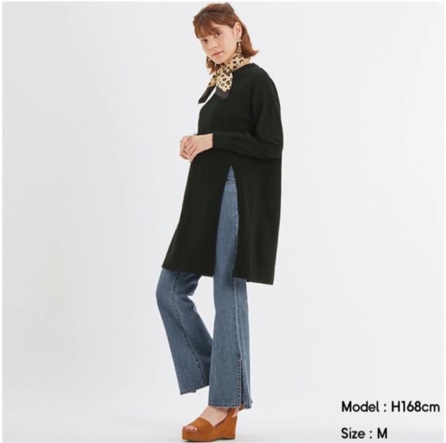 GU ジーユー ニットロングチュニック ニットワンピース ブラウン 茶 L < ブランド  GU ジーユー ニットロングチュニック ニットワンピース ブラウン 茶 L < ブランドの