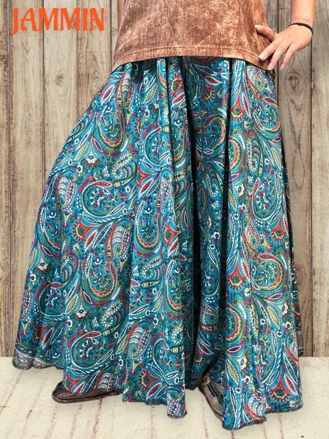 ペーズリー柄ワイドパンツ ヒッピー 個性派 アジアン エスニック 衣装 < 女性ファッション  ペーズリー柄ワイドパンツ ヒッピー 個性派 アジアン エスニック 衣装  < 女性ファッションの