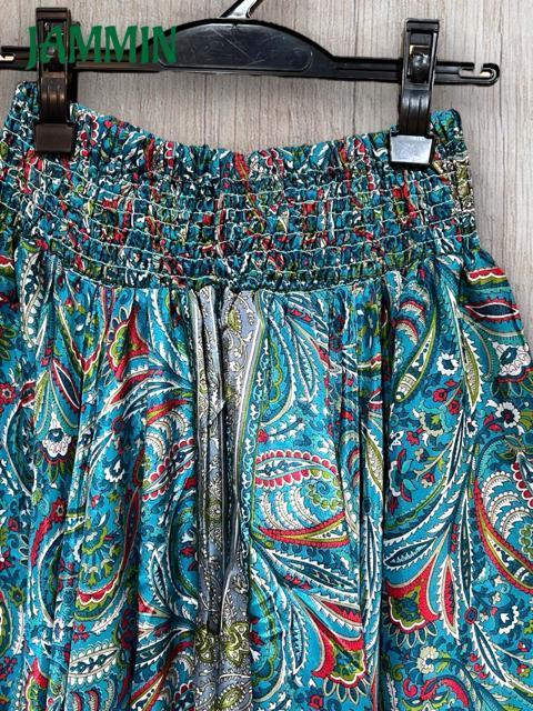 ペーズリー柄ワイドパンツ ヒッピー 個性派 アジアン エスニック 衣装 < 女性ファッション  ペーズリー柄ワイドパンツ ヒッピー 個性派 アジアン エスニック 衣装 < 女性ファッションの