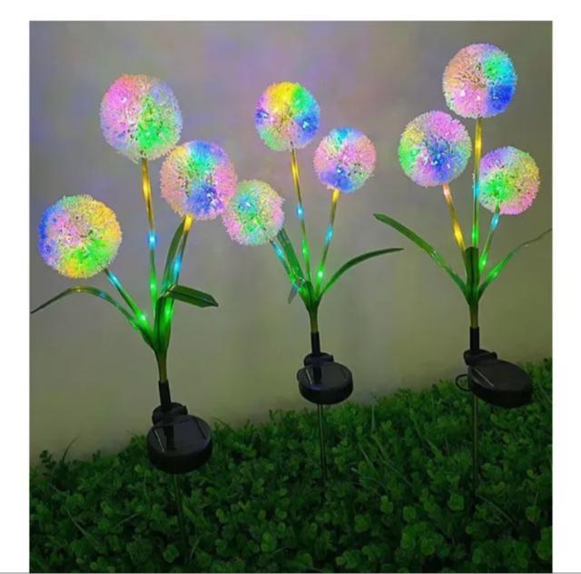屋外ソーラータンポポの装飾防水性と魅力的な照明耐候性プラスチックソーラータンポポの花, 三つの頭, 暖かい光 < ペット/手芸/園芸 屋外ソーラータンポポの装飾防水性と魅力的な照明耐候性プラスチックソーラータンポポの花, 三つの頭, 暖かい光 < ペット/手芸/園芸の