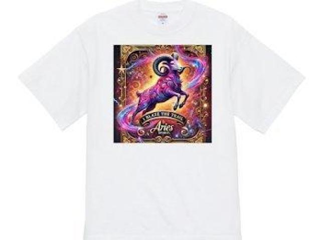 オーガニックコットン Tシャツ XL ホワイトおひつじ座(Aries) 開拓精神(I BLAZE THE TRAIL)躍動感 < 女性ファッション オーガニックコットン Tシャツ XL ホワイトおひつじ座(Aries) 開拓精神(I BLAZE THE TRAIL)躍動感 < 女性ファッションの