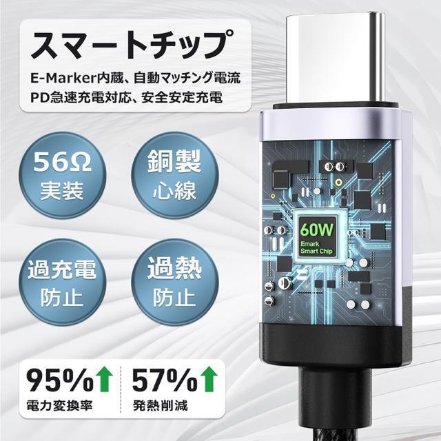 4本セット マグネット充電ケーブル タイプc急速 3in1 60W PD対応 7ピン 360°+180°回転 磁石 防塵 片手操作 < PC本体/周辺機器 4本セット マグネット充電ケーブル タイプc急速 3in1 60W PD対応 7ピン 360°+180°回転 磁石 防塵 片手操作 < PC本体/周辺機器の
